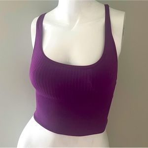 pink athletic wear purple top